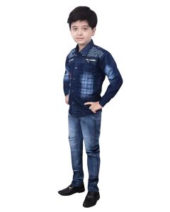 Arshia Fashions Boy's Shirt and Denim Set